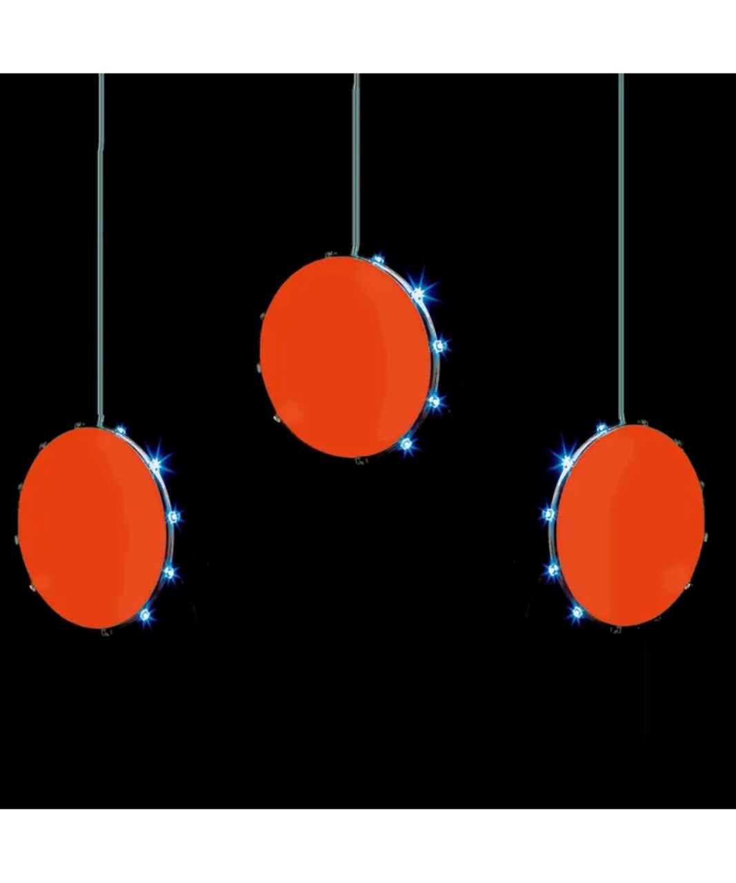 Kurt Adler LED Lighted Snowfall Disc Light Set - 9.5" Clear Wire - Cool White Lights - 3ct